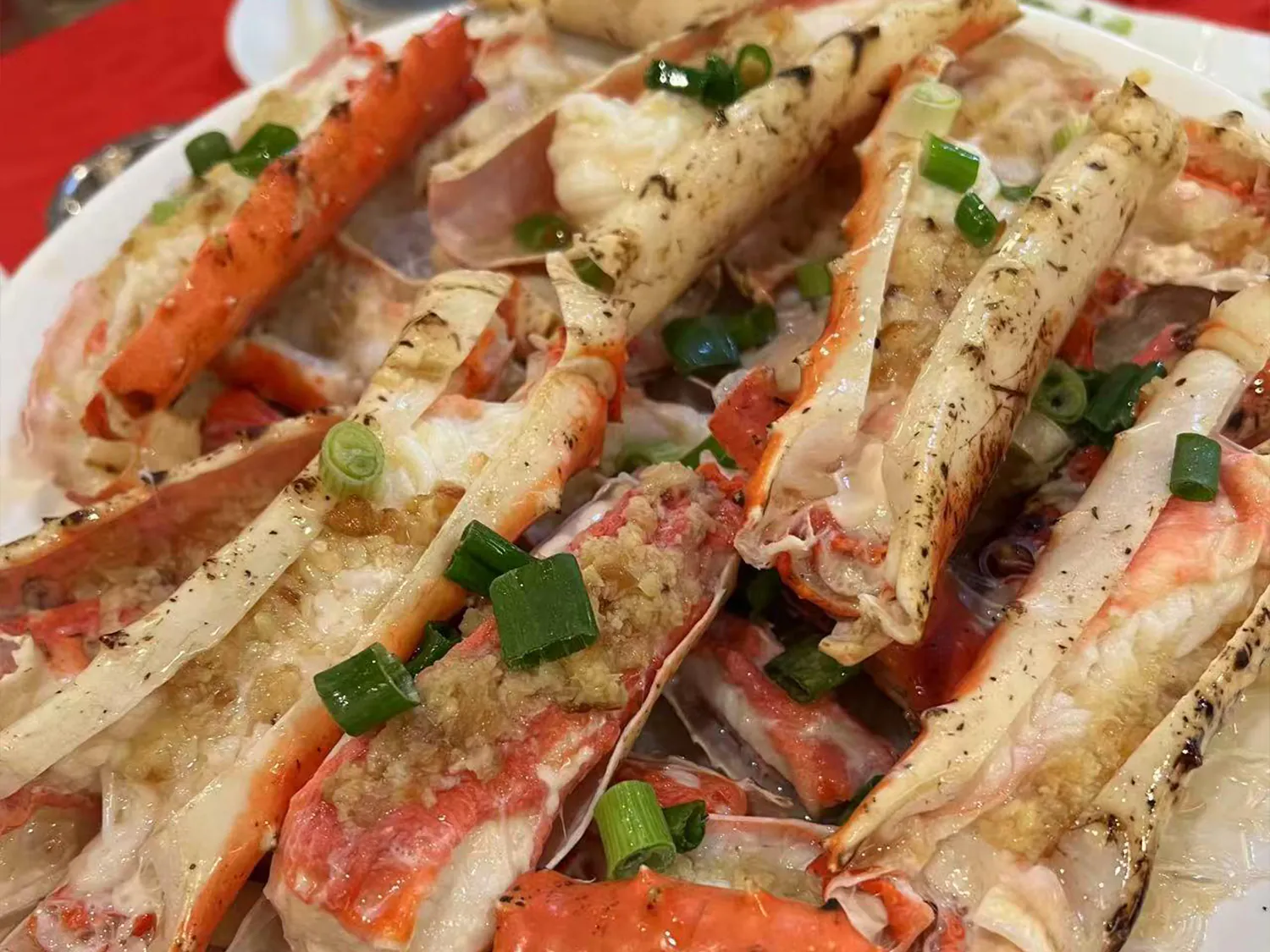 Steamed Crab Legs with Garlic and Green Onions at Gold Garden, Chinese Restaurant in Portland